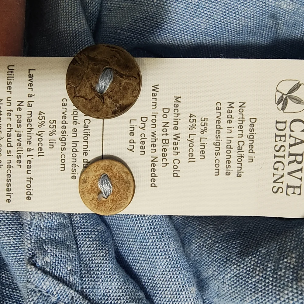 Carve Designs Blue Sleeveless V-Neck Pantsuit - Picture 5 of 6